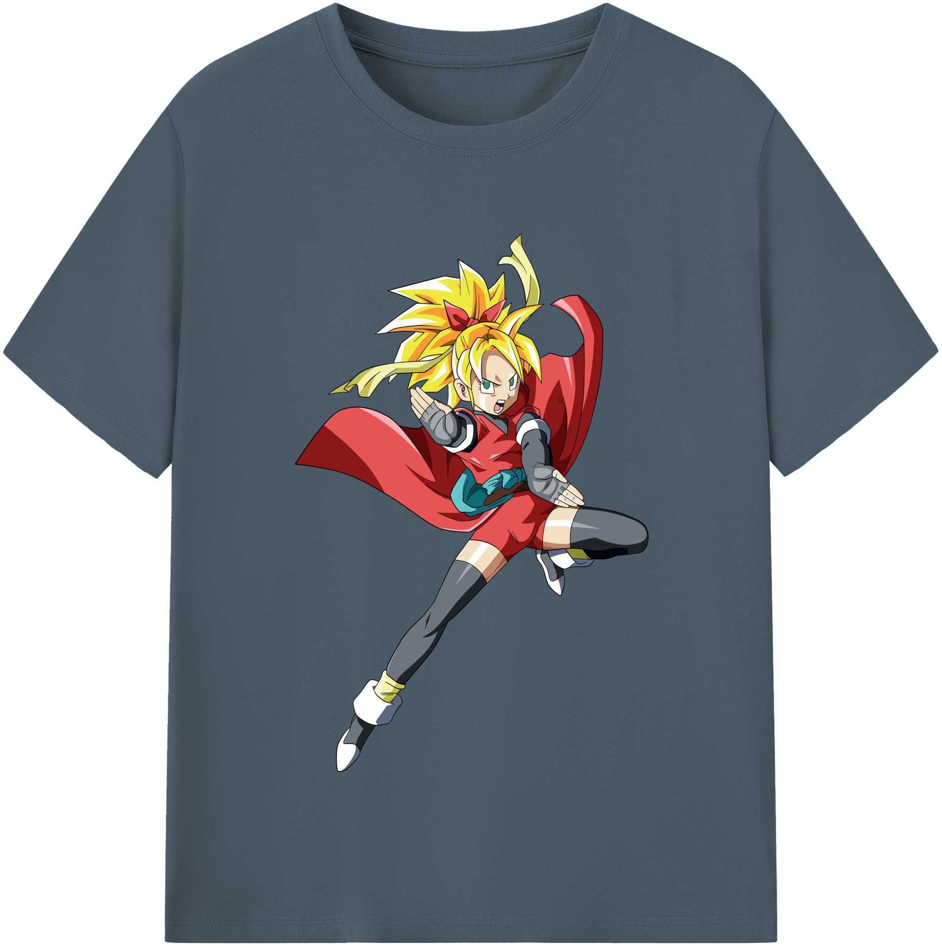 （画像用） ドラゴンボール カリフラ DRAGON BALL Caulifla 綿100％半袖Tシャツ（フロントプリント）